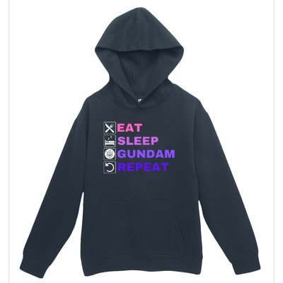 Eat Sleep Gundam Repeat, Funny Gundam, Funny Anime, Funny Manga Urban Pullover Hoodie