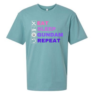 Eat Sleep Gundam Repeat, Funny Gundam, Funny Anime, Funny Manga Sueded Cloud Jersey T-Shirt