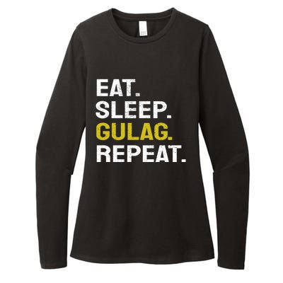 Eat Sleep Gulag Repeat Gamer Gift Funny Video Game Gulag Gift Womens CVC Long Sleeve Shirt