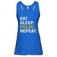 Eat Sleep Gulag Repeat Gamer Gift Funny Video Game Gulag Gift Ladies Essential Flowy Tank