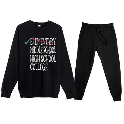 Elementary School Graduation 6th Grade Graduation Premium Crewneck Sweatsuit Set