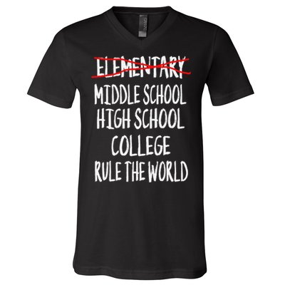 Elementary School Graduation Gifts 6th Grade Graduation V-Neck T-Shirt