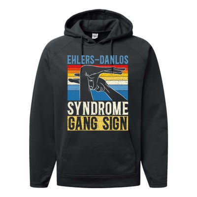 EhlersDanlos Syndrome Gang Sign EDS and HSD Awareness Month Performance Fleece Hoodie