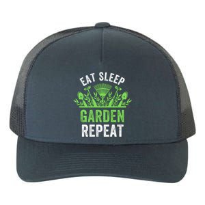 Eat Sleep Garden Repeat Funny Gardener Funny Plant Lover Funny Garden Lover Yupoong Adult 5-Panel Trucker Hat