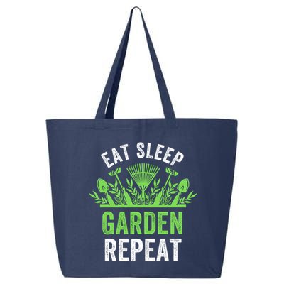 Eat Sleep Garden Repeat Funny Gardener Funny Plant Lover Funny Garden Lover 25L Jumbo Tote