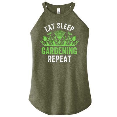 Eat Sleep Gardening Repeat Funny Gardener Funny Plant Lover Funny Plant Lover Women’s Perfect Tri Rocker Tank