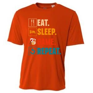 Eat Sleep Game Repeat Game Night Cool Gift Cooling Performance Crew T-Shirt