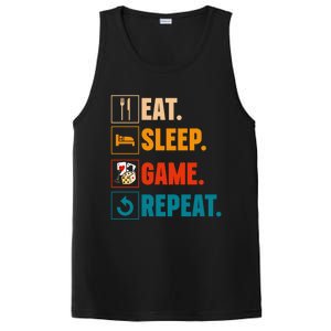 Eat Sleep Game Repeat Game Night Cool Gift PosiCharge Competitor Tank