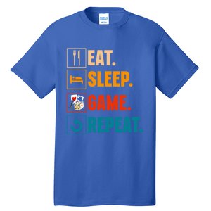 Eat Sleep Game Repeat Game Night Cool Gift Tall T-Shirt