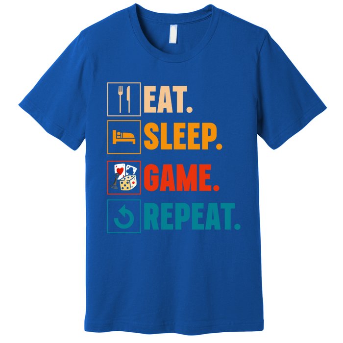 Eat Sleep Game Repeat Game Night Cool Gift Premium T-Shirt