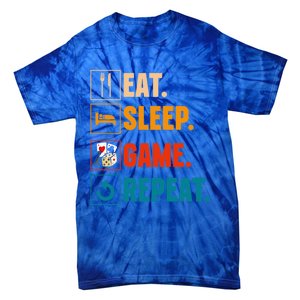 Eat Sleep Game Repeat Game Night Cool Gift Tie-Dye T-Shirt