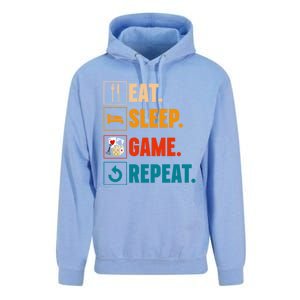 Eat Sleep Game Repeat Game Night Cool Gift Unisex Surf Hoodie