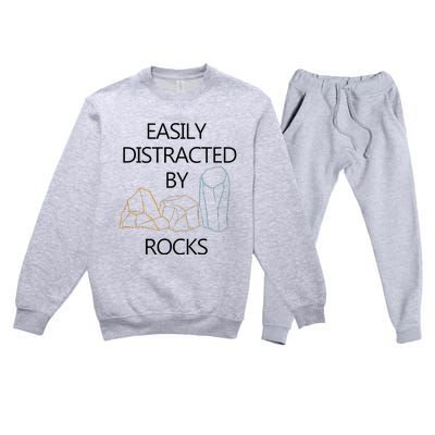 Earth Science Geology Rockhounding Premium Crewneck Sweatsuit Set