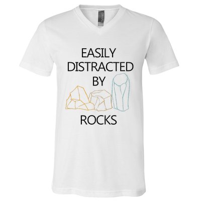 Earth Science Geology Rockhounding V-Neck T-Shirt