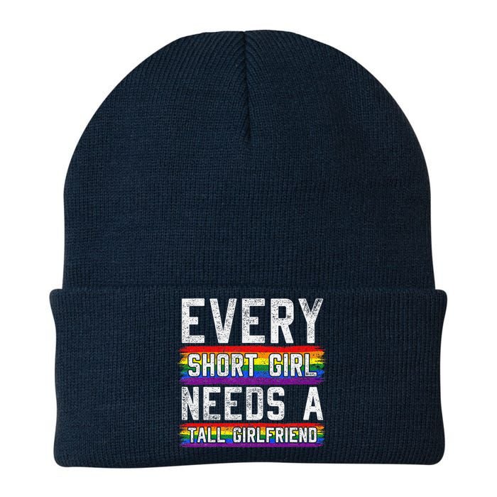 Every Short Girl Needs A Tall Girlfriend Lesbian Gift Lgbt Knit Cap Winter Beanie