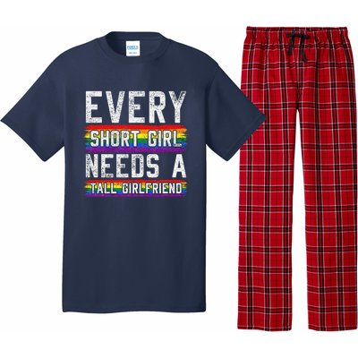 Every Short Girl Needs A Tall Girlfriend Lesbian Gift Lgbt Pajama Set