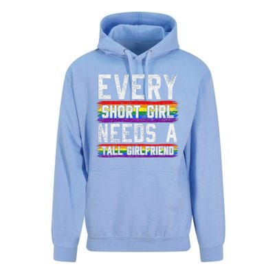 Every Short Girl Needs A Tall Girlfriend Lesbian Gift Lgbt Unisex Surf Hoodie