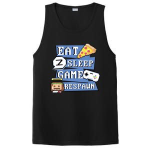 Eat Sleep Game Respawn Video Game Pixel Art For Gamer Gift PosiCharge Competitor Tank