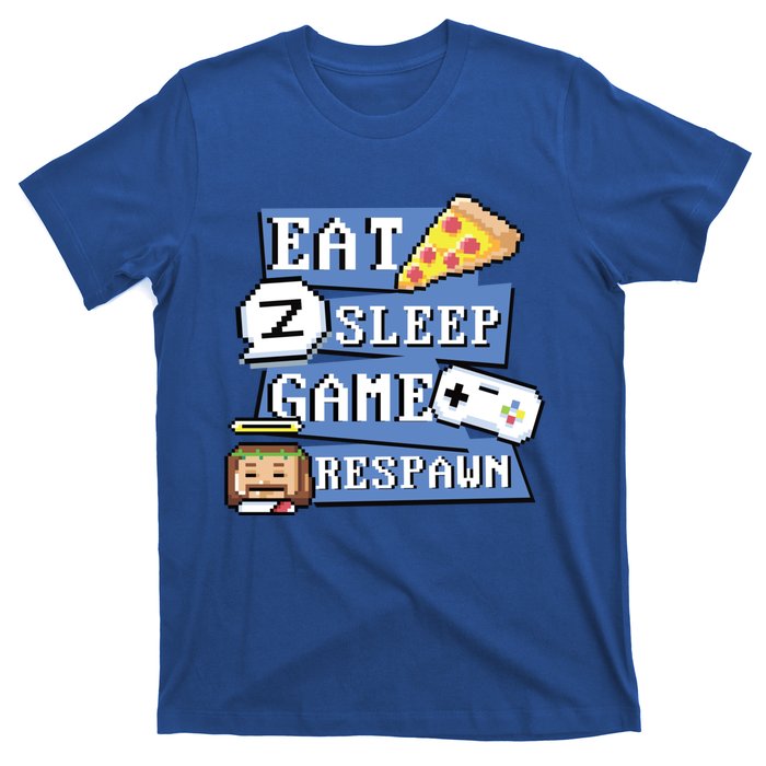 Eat Sleep Game Respawn Video Game Pixel Art For Gamer Gift T-Shirt