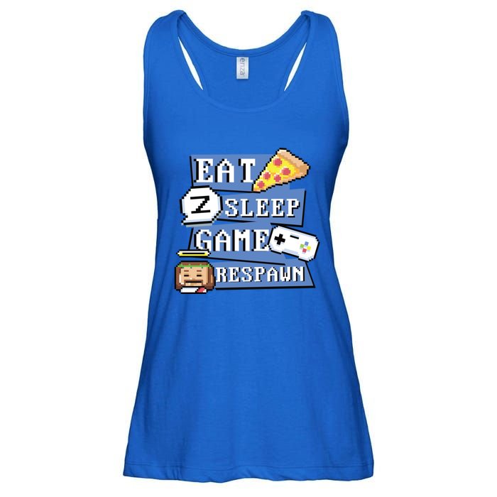 Eat Sleep Game Respawn Video Game Pixel Art For Gamer Gift Ladies Essential Flowy Tank