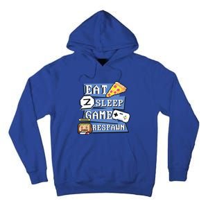 Eat Sleep Game Respawn Video Game Pixel Art For Gamer Gift Tall Hoodie