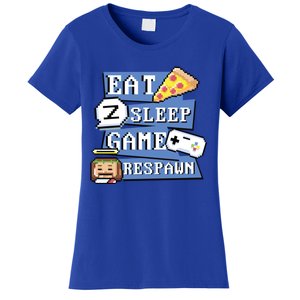 Eat Sleep Game Respawn Video Game Pixel Art For Gamer Gift Women's T-Shirt