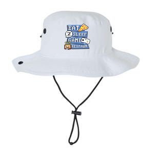 Eat Sleep Game Respawn Video Game Pixel Art For Gamer Gift Legacy Cool Fit Booney Bucket Hat