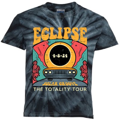 Eclipse Solar Groove Totality Retro 4.8.24 Kids Tie-Dye T-Shirt