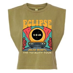 Eclipse Solar Groove Totality Retro 4.8.24 Garment-Dyed Women's Muscle Tee