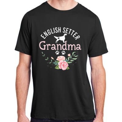 English Setter Grandma Gifts Wo Cute Dog Mother's Day Adult ChromaSoft Performance T-Shirt