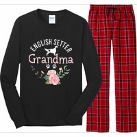 English Setter Grandma Gifts Wo Cute Dog Mother's Day Long Sleeve Pajama Set