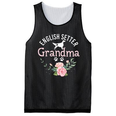 English Setter Grandma Gifts Wo Cute Dog Mother's Day Mesh Reversible Basketball Jersey Tank