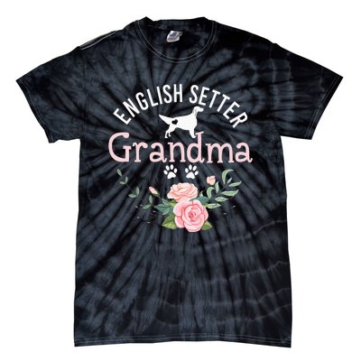 English Setter Grandma Gifts Wo Cute Dog Mother's Day Tie-Dye T-Shirt