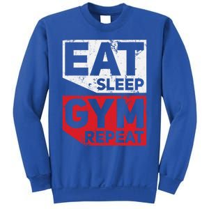 Eat Sleep Gym Repeat Workout Exercise Motivational Gift Sweatshirt