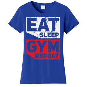 Eat Sleep Gym Repeat Workout Exercise Motivational Gift Women's T-Shirt