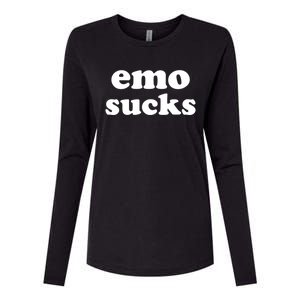 Emo Sucks Gift Womens Cotton Relaxed Long Sleeve T-Shirt