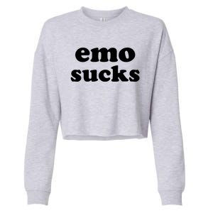 Emo Sucks Gift Cropped Pullover Crew