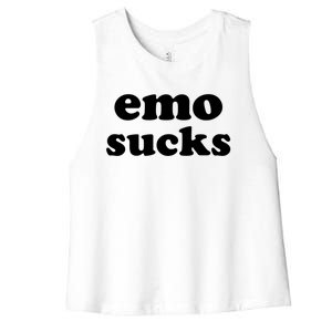 Emo Sucks Gift Women's Racerback Cropped Tank