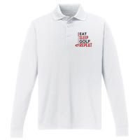 Eat Sleep Golf Repeat Performance Long Sleeve Polo