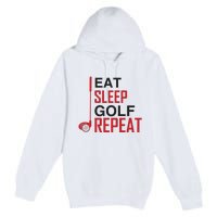 Eat Sleep Golf Repeat Premium Pullover Hoodie