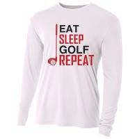 Eat Sleep Golf Repeat Cooling Performance Long Sleeve Crew