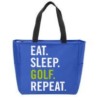 Eat Sleep Golf Repeat Funny Saying Golf Lover Vintage Retro Gift Zip Tote Bag