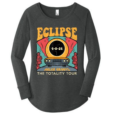 Eclipse Solar Groove Totality Retro 4.8.24 Women's Perfect Tri Tunic Long Sleeve Shirt