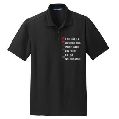 Elementary School Graduation Middle School Dry Zone Grid Polo