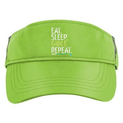 Eat Sleep Golf Repeat Player Pro Golfer Golfing Legend Golf Adult Drive Performance Visor