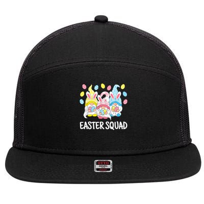  Easter Squad Gnomes Happy Easter Egg Bunny Rabbit 7 Panel Mesh Trucker Snapback Hat