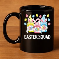  Easter Squad Gnomes Happy Easter Egg Bunny Rabbit 11oz C Handle Ceramic Mug