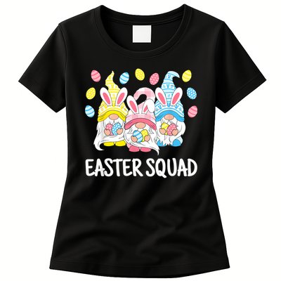  Easter Squad Gnomes Happy Easter Egg Bunny Rabbit Womens T-Shirt
