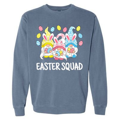  Easter Squad Gnomes Happy Easter Egg Bunny Rabbit Garment-Dyed Sweatshirt