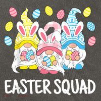  Easter Squad Gnomes Happy Easter Egg Bunny Rabbit Cotton Canvas Backpack